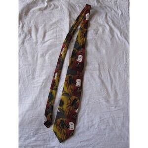 Vintage Markus Pierson by Belle Men's Necktie Neck Tie ZEBS Yellow Zoot Suit